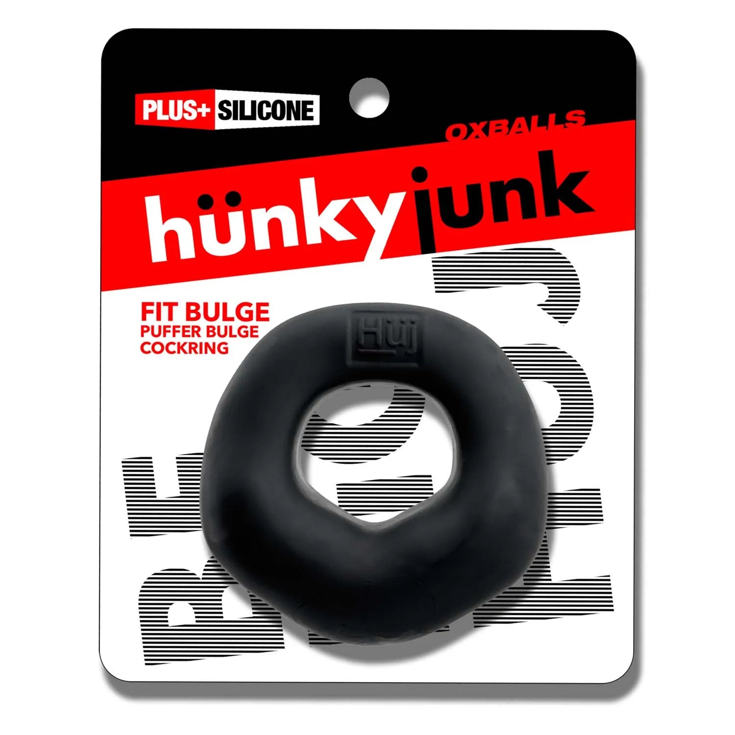 Fit Bulge Hung-Style Cockring Black Fog Black > Cock Ring > Single
