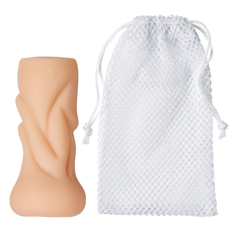 Cloud 9 Personal Anal Pocket Stroker (Tan) – Compact Flesh Masturbator Strokers - Manual