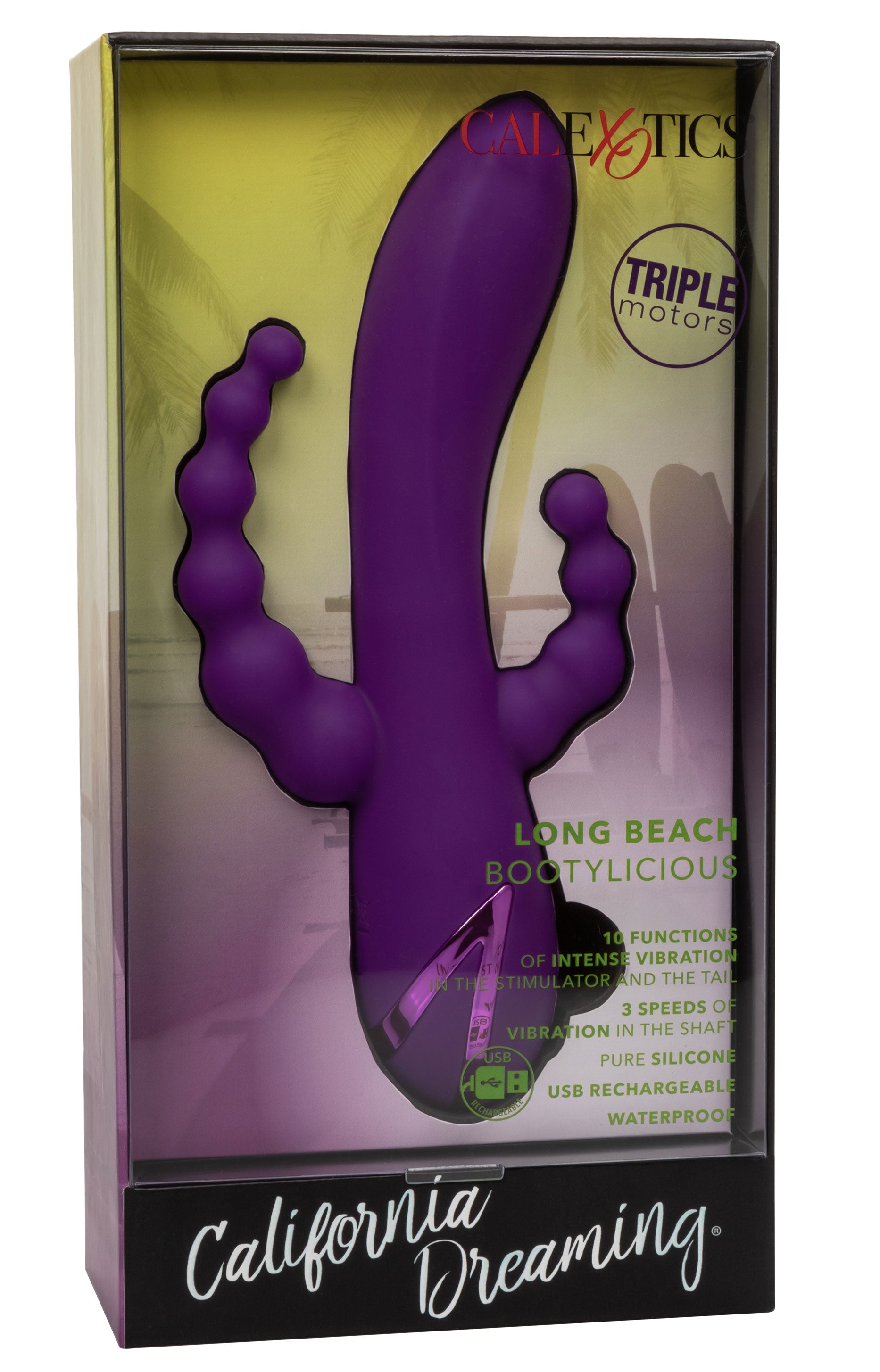 California Dreaming Long Beach Bootylicious Vibrator VIBRATORS-RABBIT-MULTI