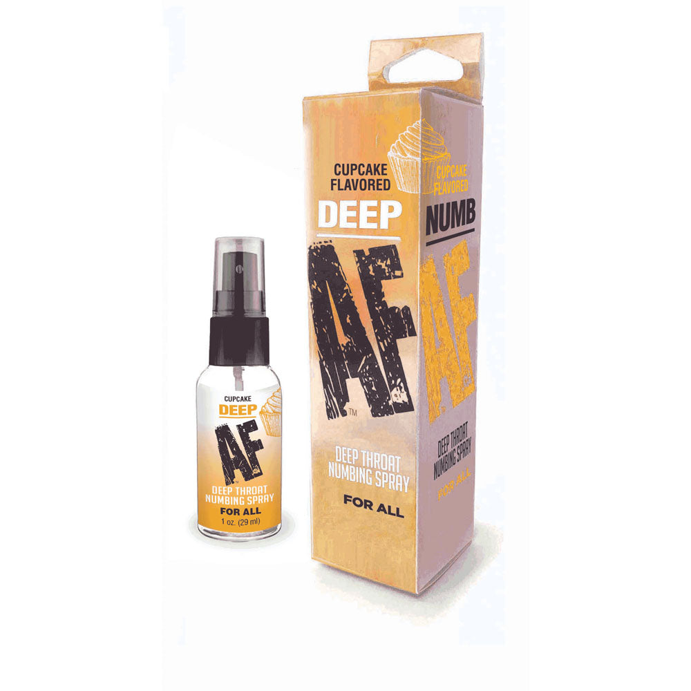 Deep AF Cupcake Flavored Throat Spray for Oral Intimacy 29ml Oral Gels & Sprays