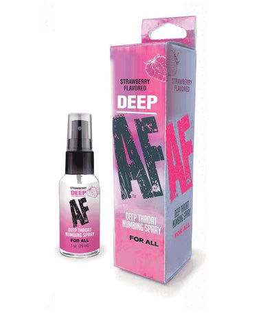 Deep Af Strawberry Flavoured Deep Throat Spray 29 Ml Oral Gels & Sprays