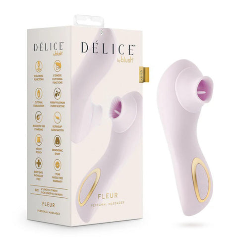Delice Fleur Clitoral Stimulator Air Pulsing Vibrator Purple AIR PULSATION