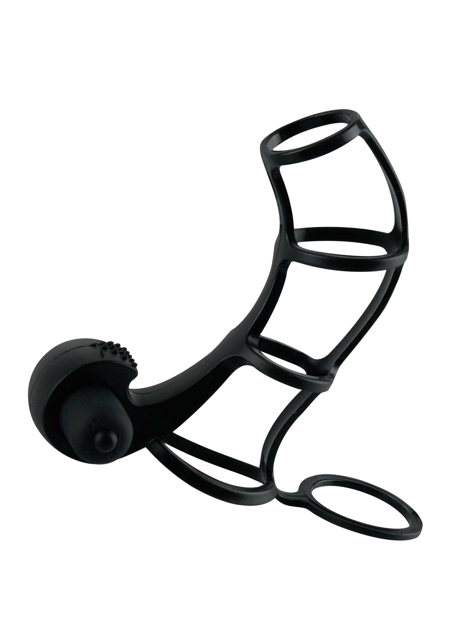 Deluxe Silicone Power Cage Erection Enhancer in Black Cages