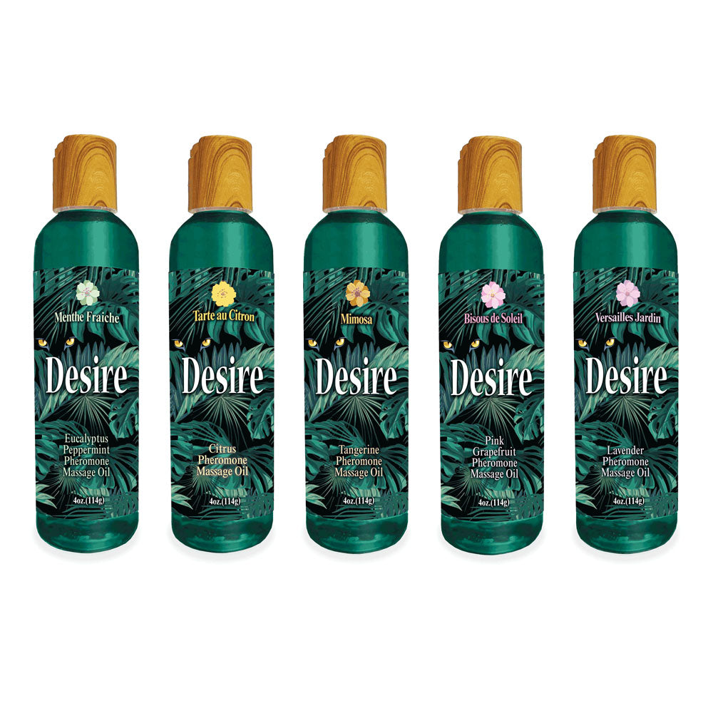 Desire Pheromone Massage Oil 118 ml Eucalyptus & Peppermint Scent Massage Oil