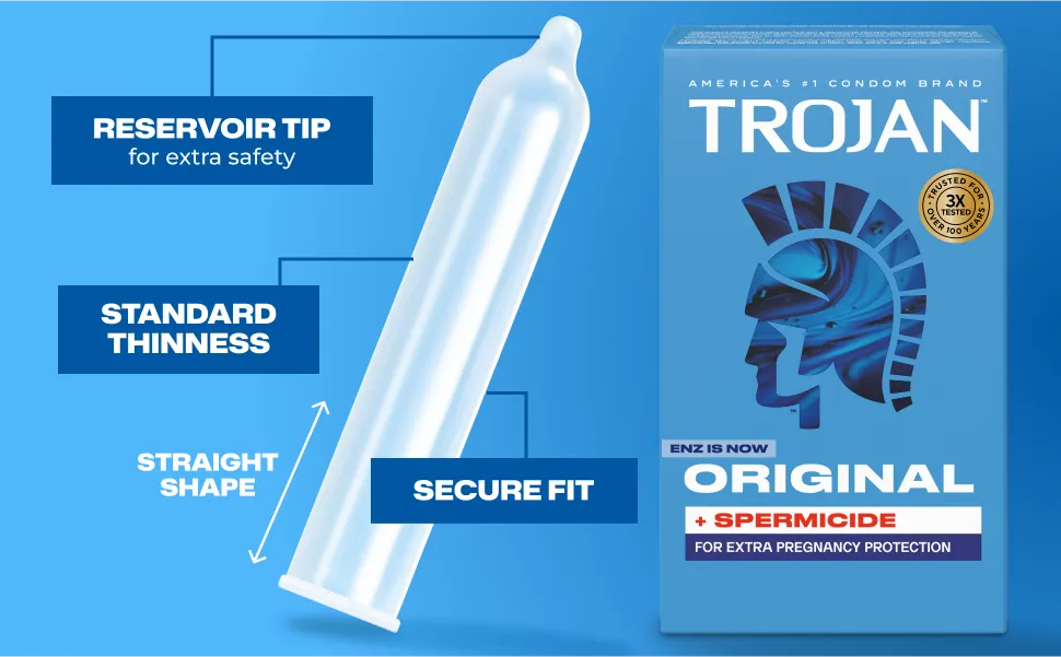 Trojan Enz Armor Spermicidal Lubricated Condoms - 3 Pack > Essentials > Condoms
