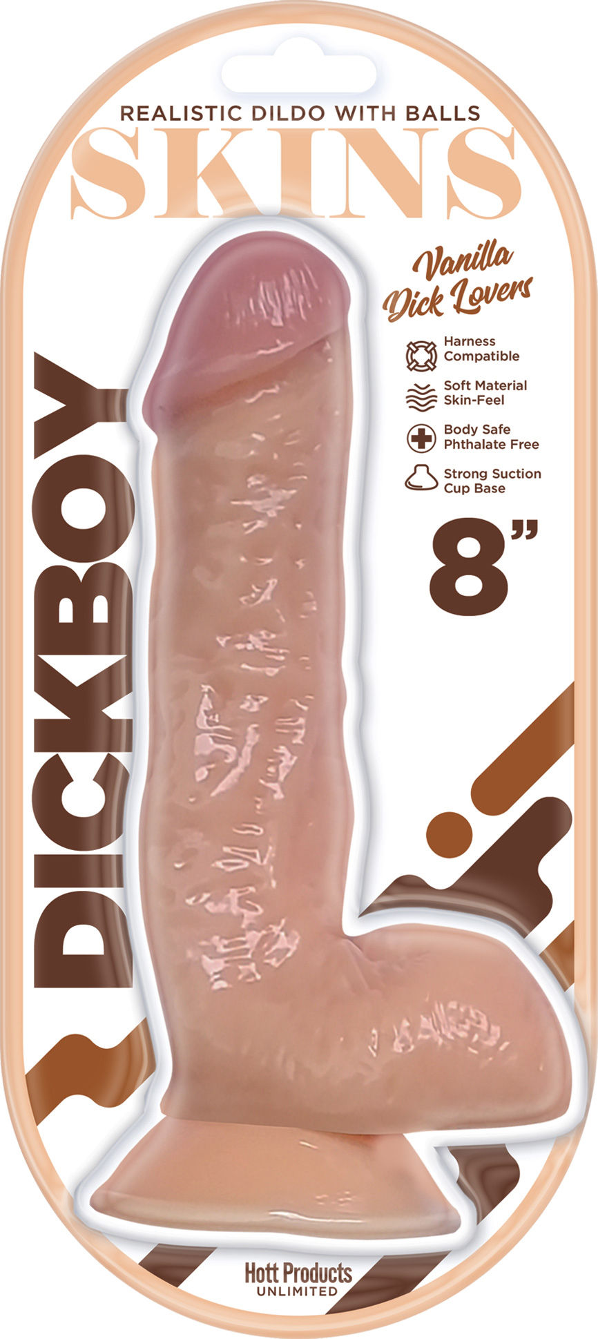 Dickboy 8 Inch Realistic Dildo With Balls Vanilla Scented > Dildos > Realistic Dildos