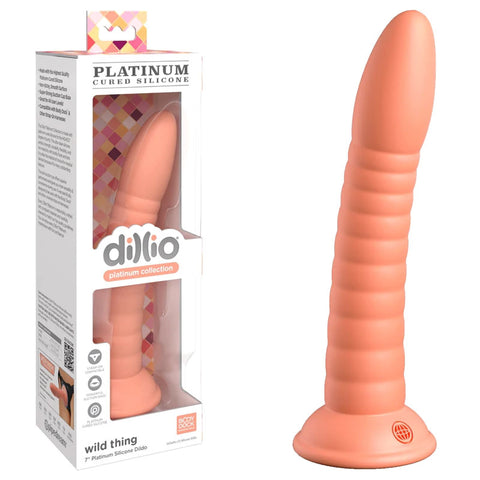 Dillio Platinum Wild Thing Peach 17.8 Centimeter Dong Adult Toy Dongs Neutral