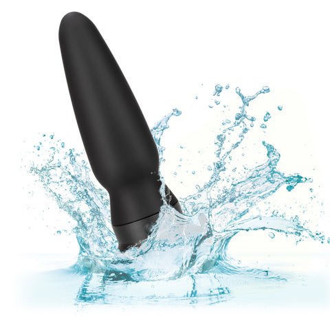 Eclipse Interchangeable Probe Black Silicone Vibrating Anal Probe Set with 2 Attachments and Suction Cup Base Butt Plugs - Vibrating