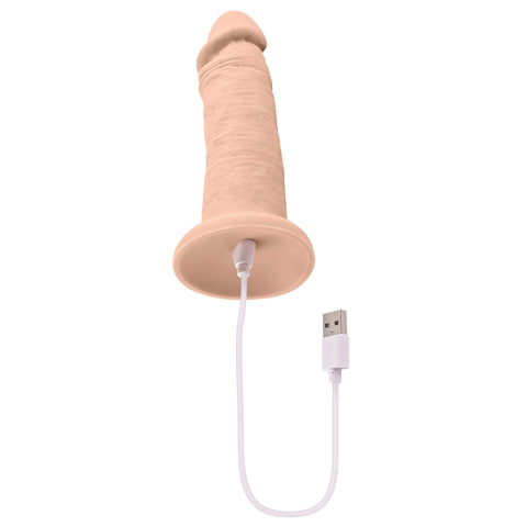 6 Inch Girthy Dark Vibrating Dildo with 10 Speed Patterns Dongs Realistic