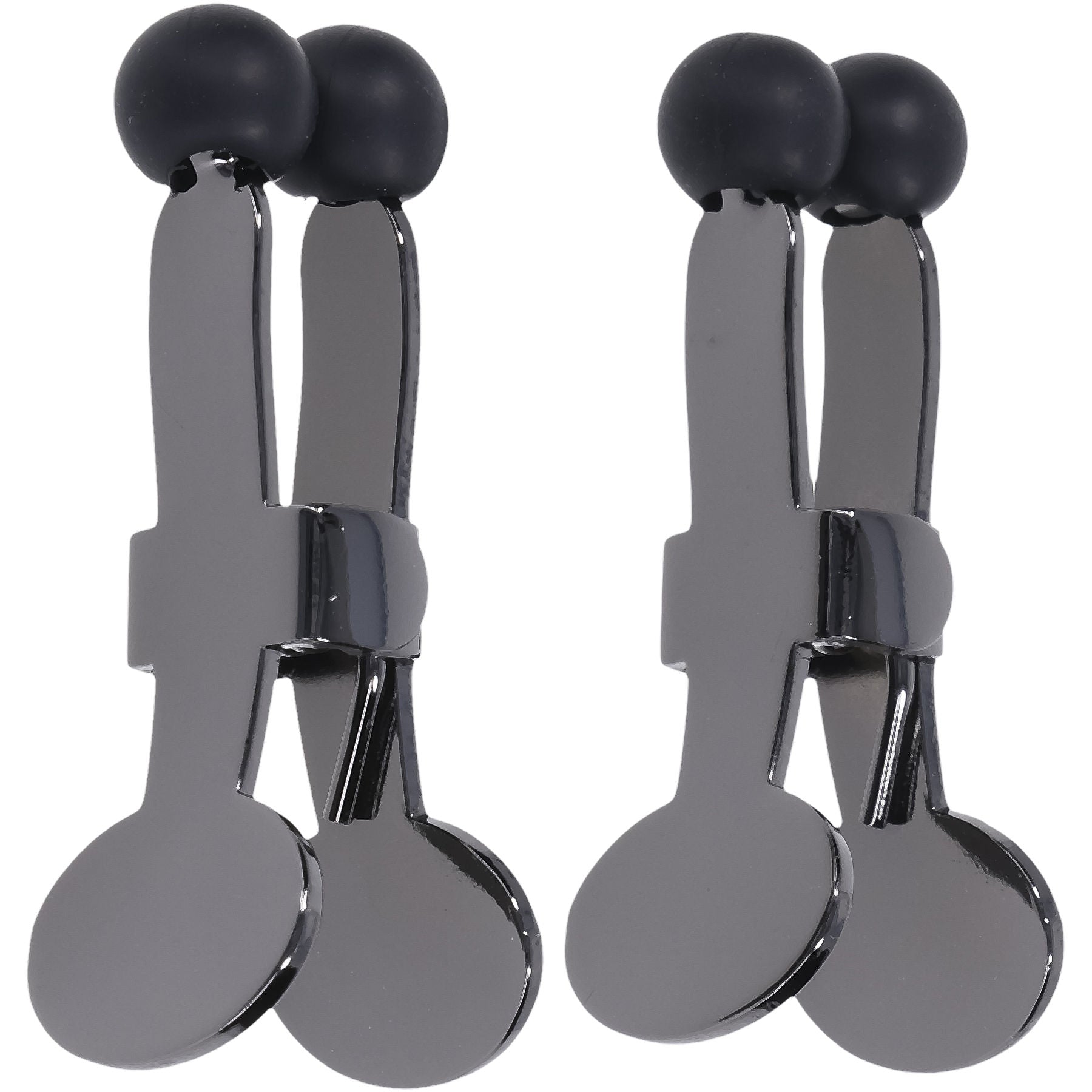 Merci Stainless Steel Nipple Clamps with Silicone Tips Black Nipple Clamps