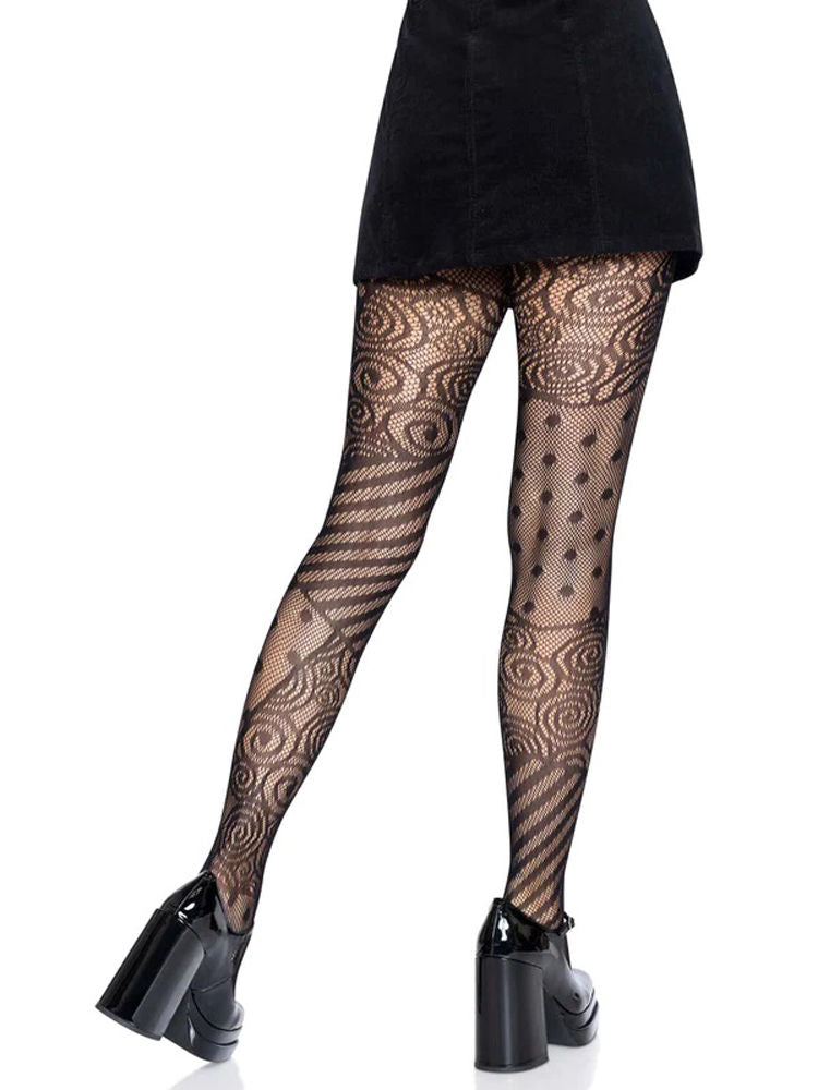 Doll Net Tights Black One Size Fishnet Patterned Hosiery Secondary image