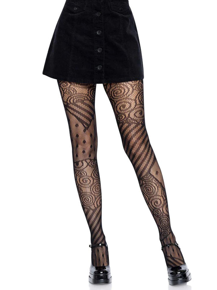 Doll Net Tights Black One Size Fishnet Patterned Hosiery > Clothes > Hosiery > Pantyhose & Tights