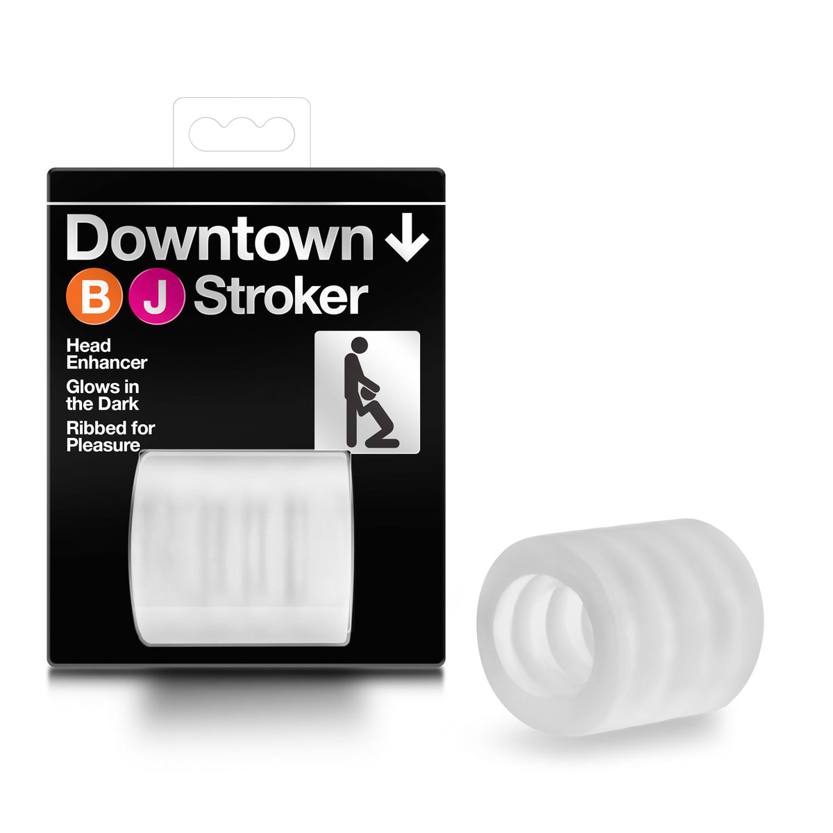 Downtown BJ Stroker Male Masturbation Sleeve Clear Design > Sex Toys For Men > Masturbators > Manual