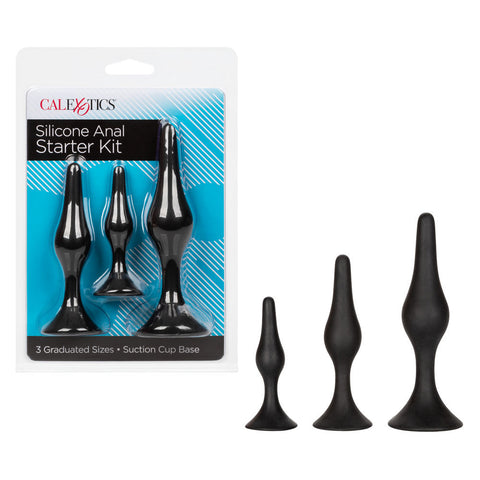 Silicone Anal Starter Kit for Beginners with Graduated Plugs Butt Plugs