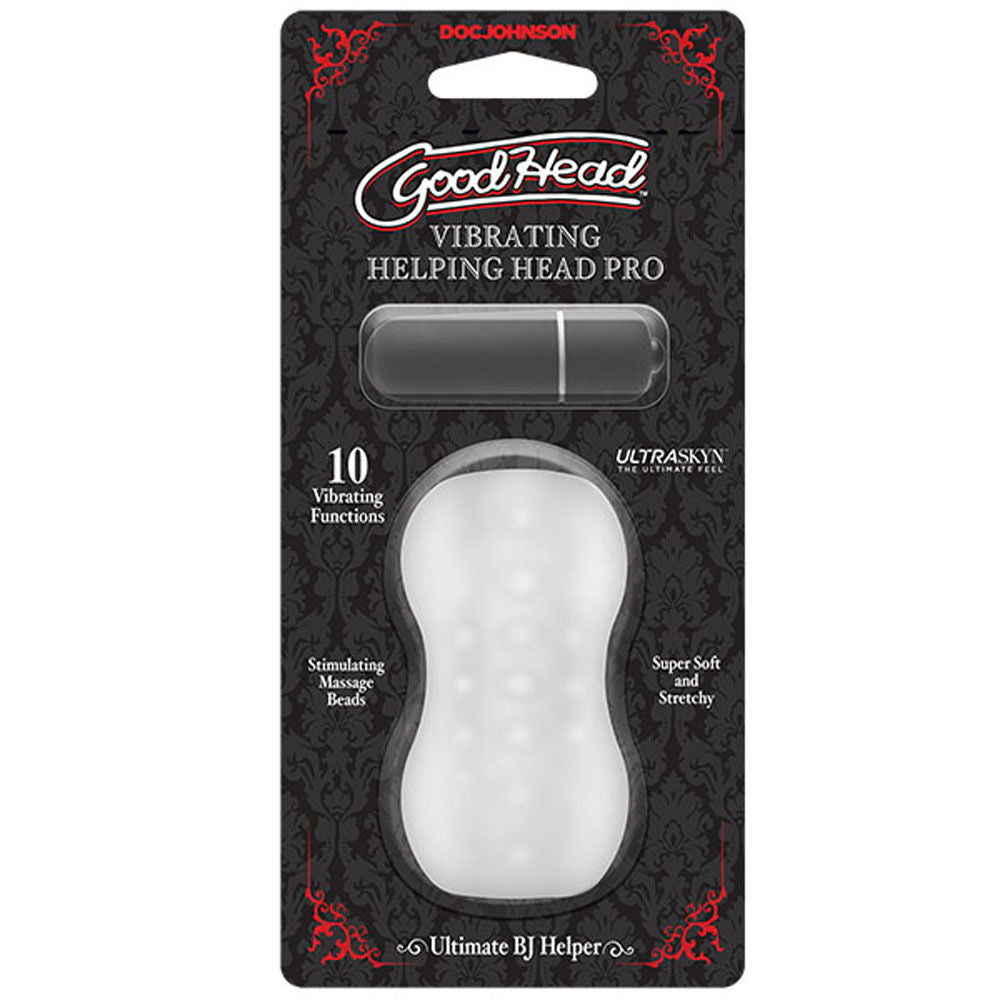 Goodhead Vibrating Helping Head Pro – Mini Stroking Device with Bullet Vibe Clear > Sex Toys For Men > Masturbators > Vibrating