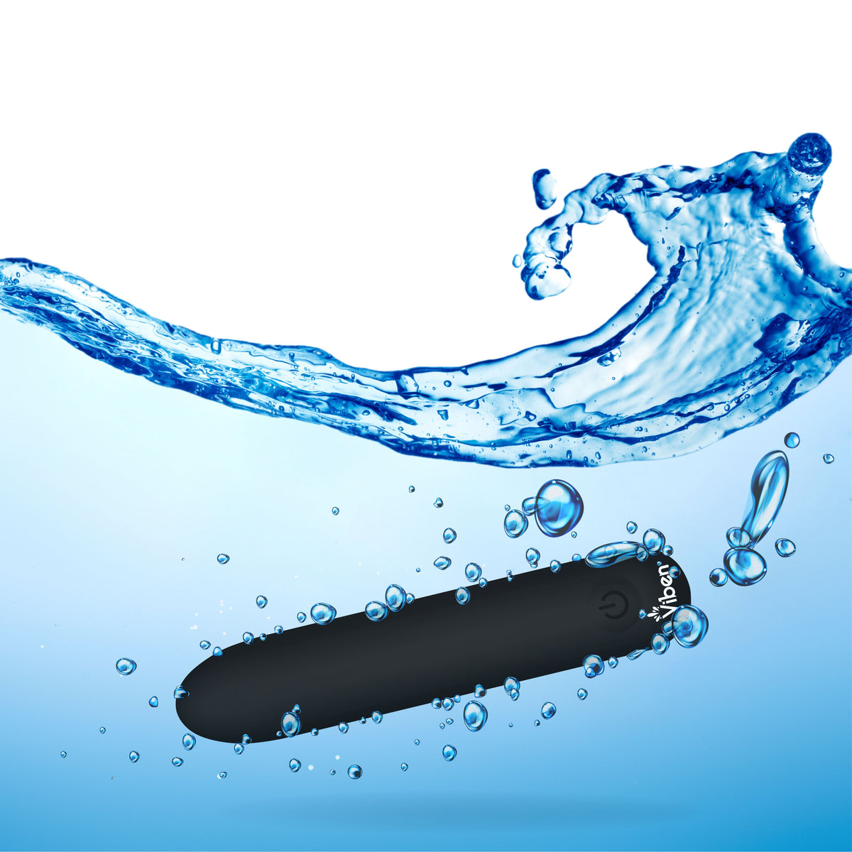 Bombshell Flexible Bullet Vibrator Black Silicone Rechargeable > Vibrators > Mini Vibrators