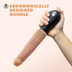 Dr Knight Thrusting Gyrating Silicone Vibrating Dildo Beige > Dildos > Thrusting Dildos