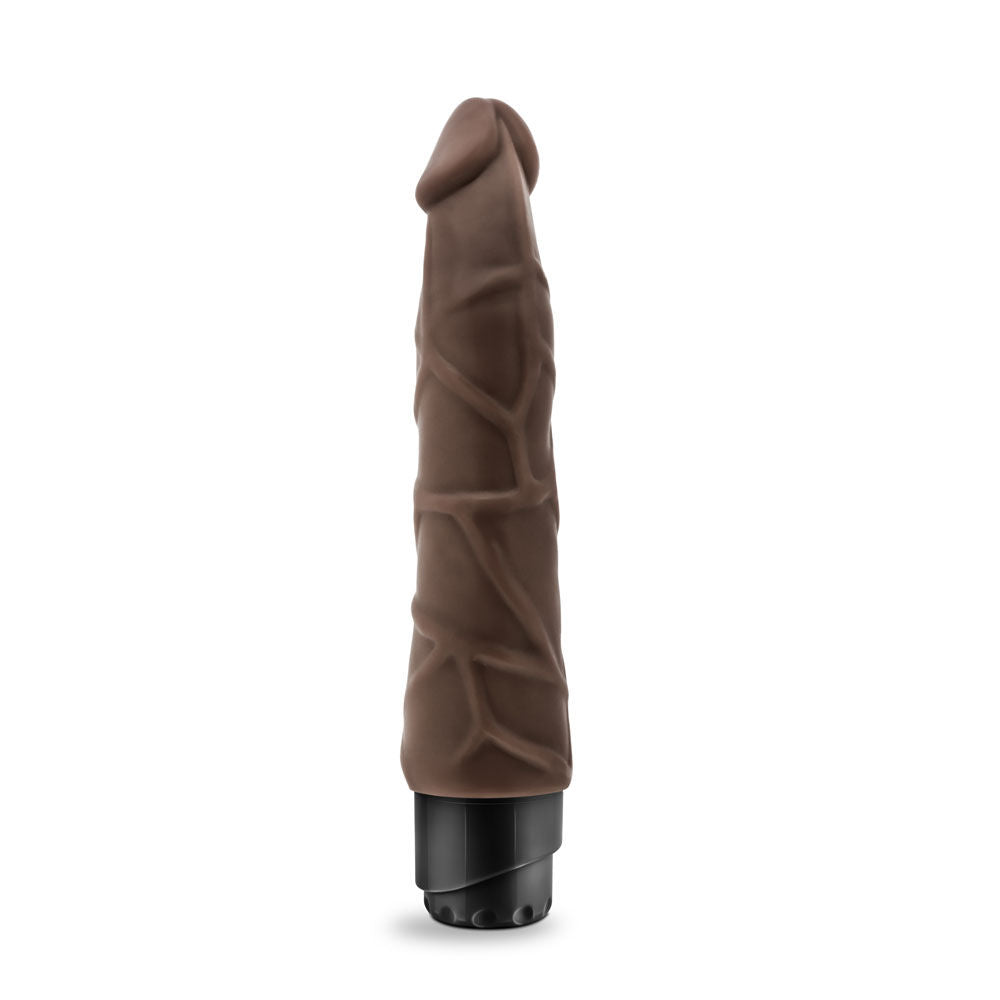 Dr Skin 9 Inch Realistic Vibrating Cock Vibrator Chocolate Secondary image