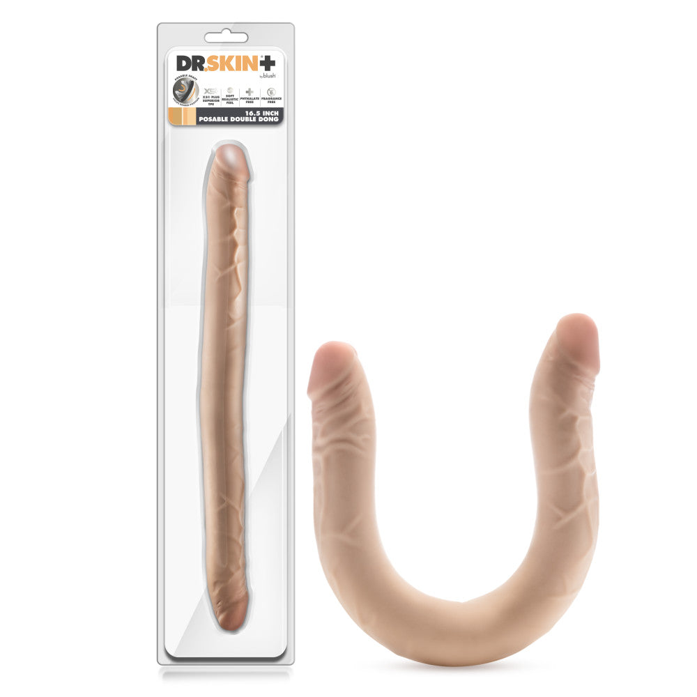 Dr Skin Plus 16.5 Inch Posable Double Dong 42 Centimeter Dual Ended Dildo > Dildos > Double Dildos Main image