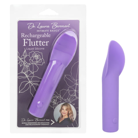 Dr. Laura Berman Rechargeable Flutter Liquid Silicone Vibrating Dilator Purple STIMULATORS