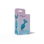 Gemma Clear Iridescent Teal Silicone Plug (Small) – Vibrant Cheeky Charms Butt Plug > Anal Range > Jewel Butt Plugs