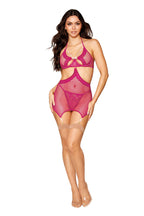 Dreamgirl Beet Garter Slip and G-String Lingerie Set > Clothes > Lingerie Sets