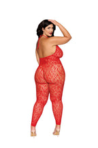 Dreamgirl Rhinestone Poinsettia Bodystocking Queen Size Lingerie > Clothes > Bodies and Playsuits