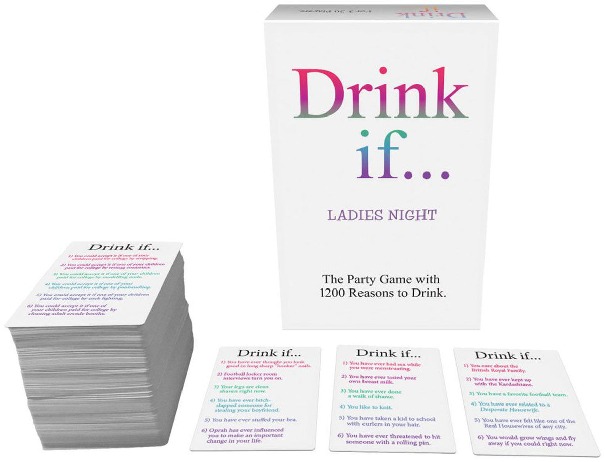 Drink If Ladies Night Edition Card Game – 200 Cards Drinking Game > Novelties > Bachelor & Bachelorette Items