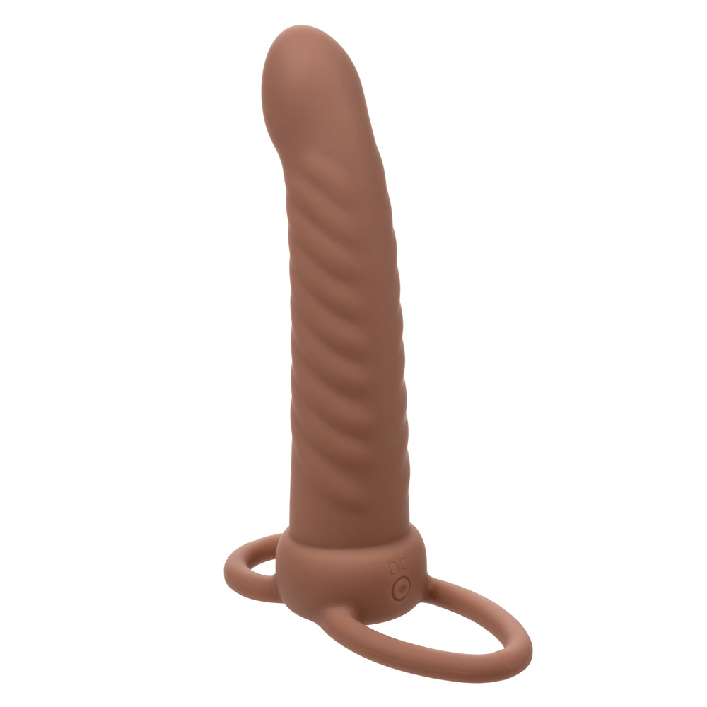Performance Maxx Ribbed Dual Penetrator Toy Brown > Vibrators > Realistic Vibrators