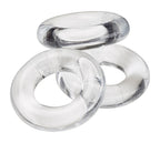 Cloud 9 Novelties Super Stretch Clear Cockring Combo Set Skin-Safe Flexible Rings Clear > Cock Ring > Sets