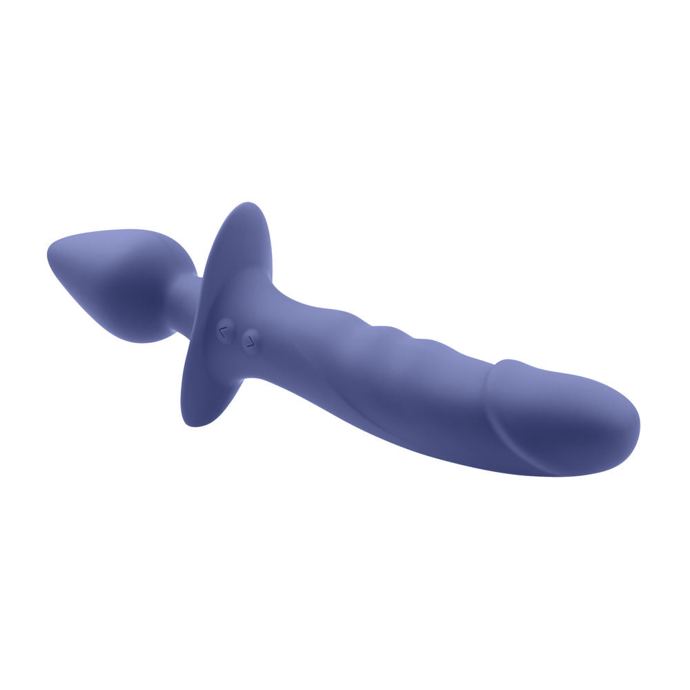 Dual Defender Double Ended Vibrator With Remote Control Purple Butt Plugs