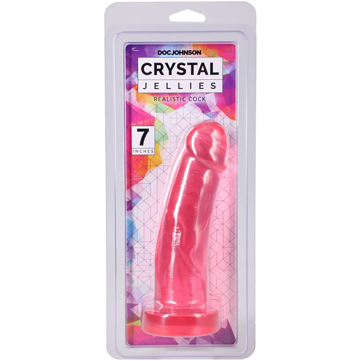 Crystal Jellies 7 Inch Realistic Cock Pink > Vibrators > Realistic Vibrators