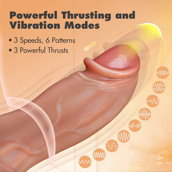 Dr Brody Vibrating & Thrusting Silicone 8.75" Dildo Platinum Cured S Shaft > Dildos > Thrusting Dildos