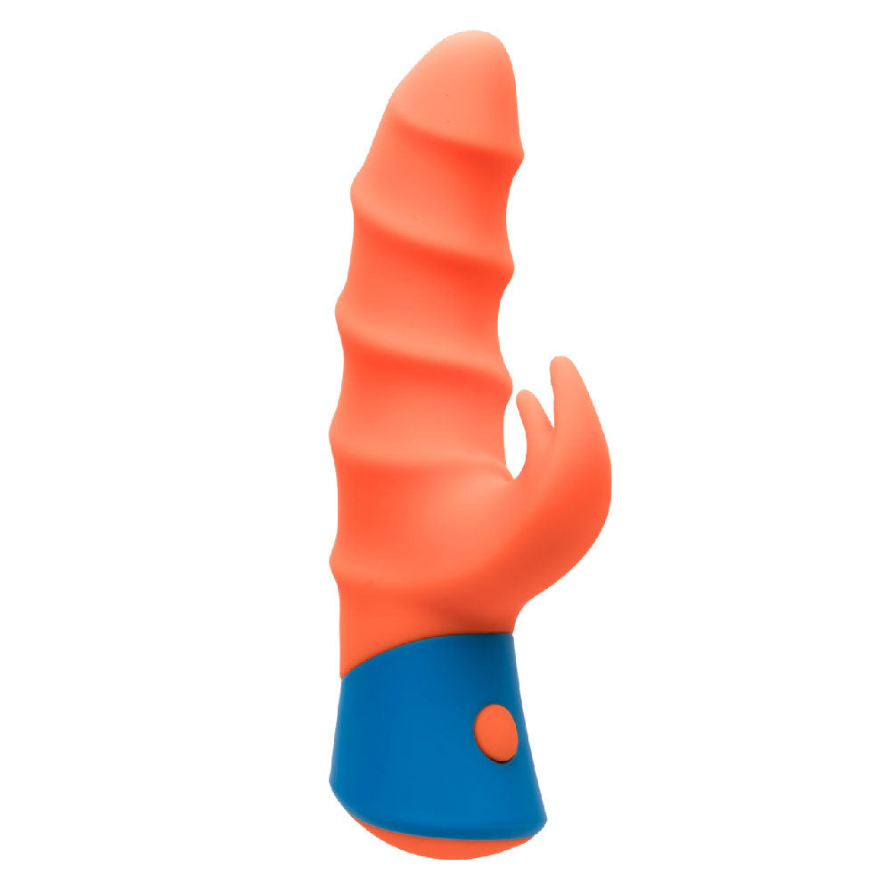 Rave Tickler Orange Silicone Dual Massager – Vibrant Design Intimate Massager > Sex Toys For Ladies > G-Spot Vibrators