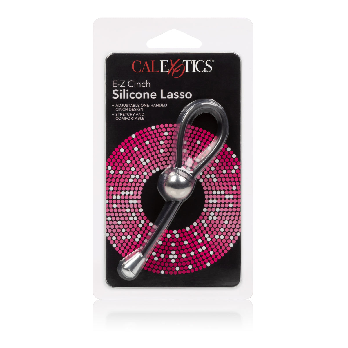 E-Z Cinch Silicone Lasso Adjustable Stretchy Pleasure Ring with Tightening Bead in Black > Cock Ring > Adjustable