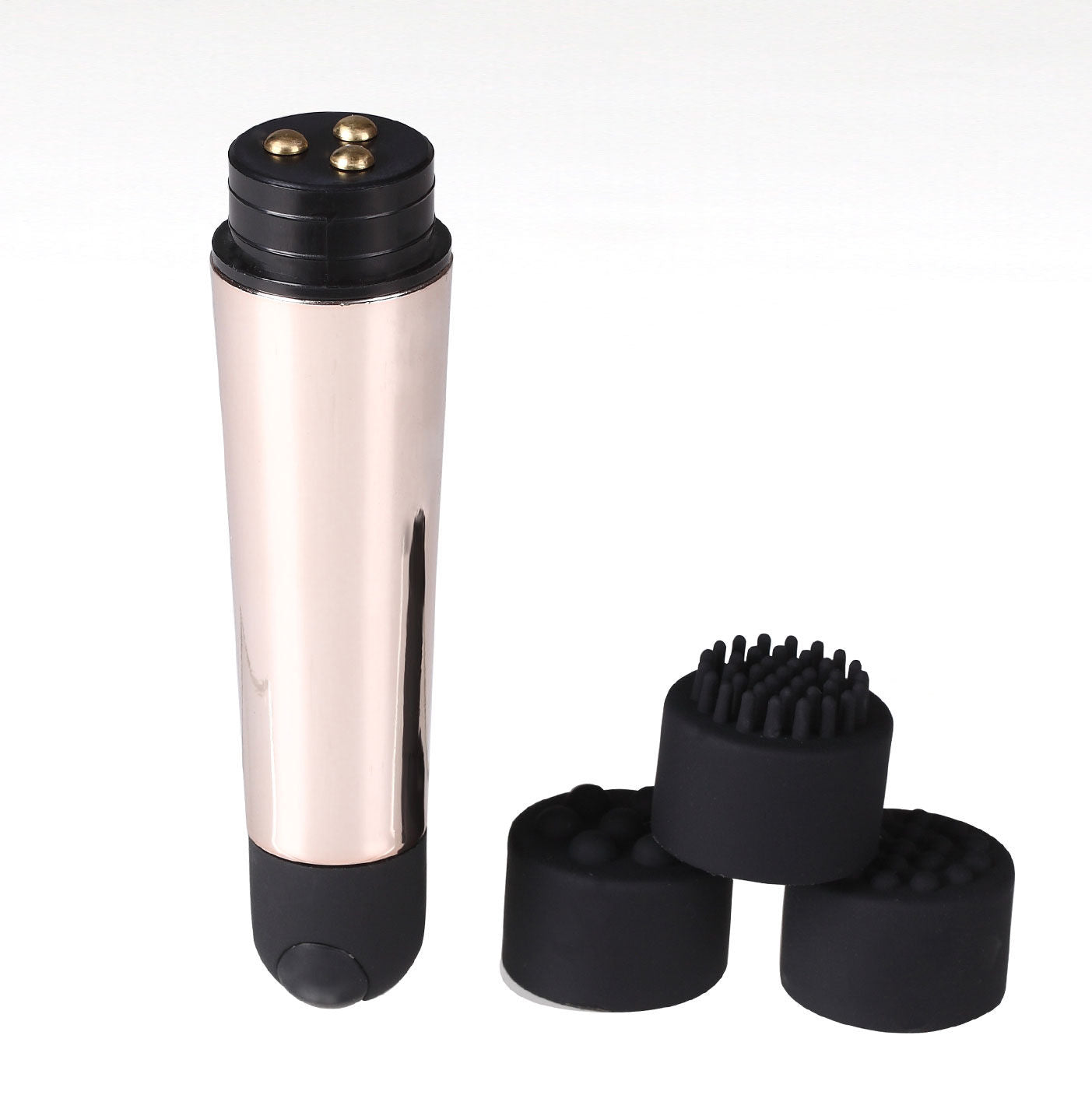 Rechargeable Pocket Plus Rose Gold Mini Vibrator With Tips BULLETS