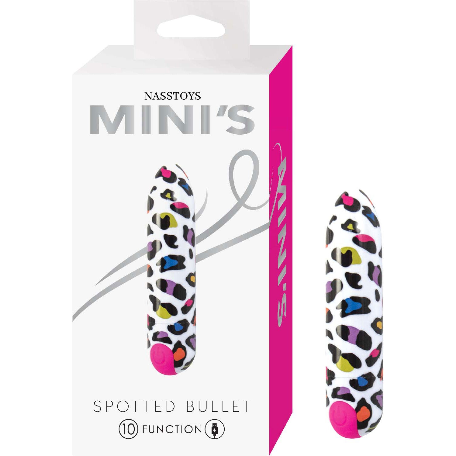 Nasstoys Minis Spotted Bullet (White) – Compact Rechargeable Vibrator Default Title Vibrators