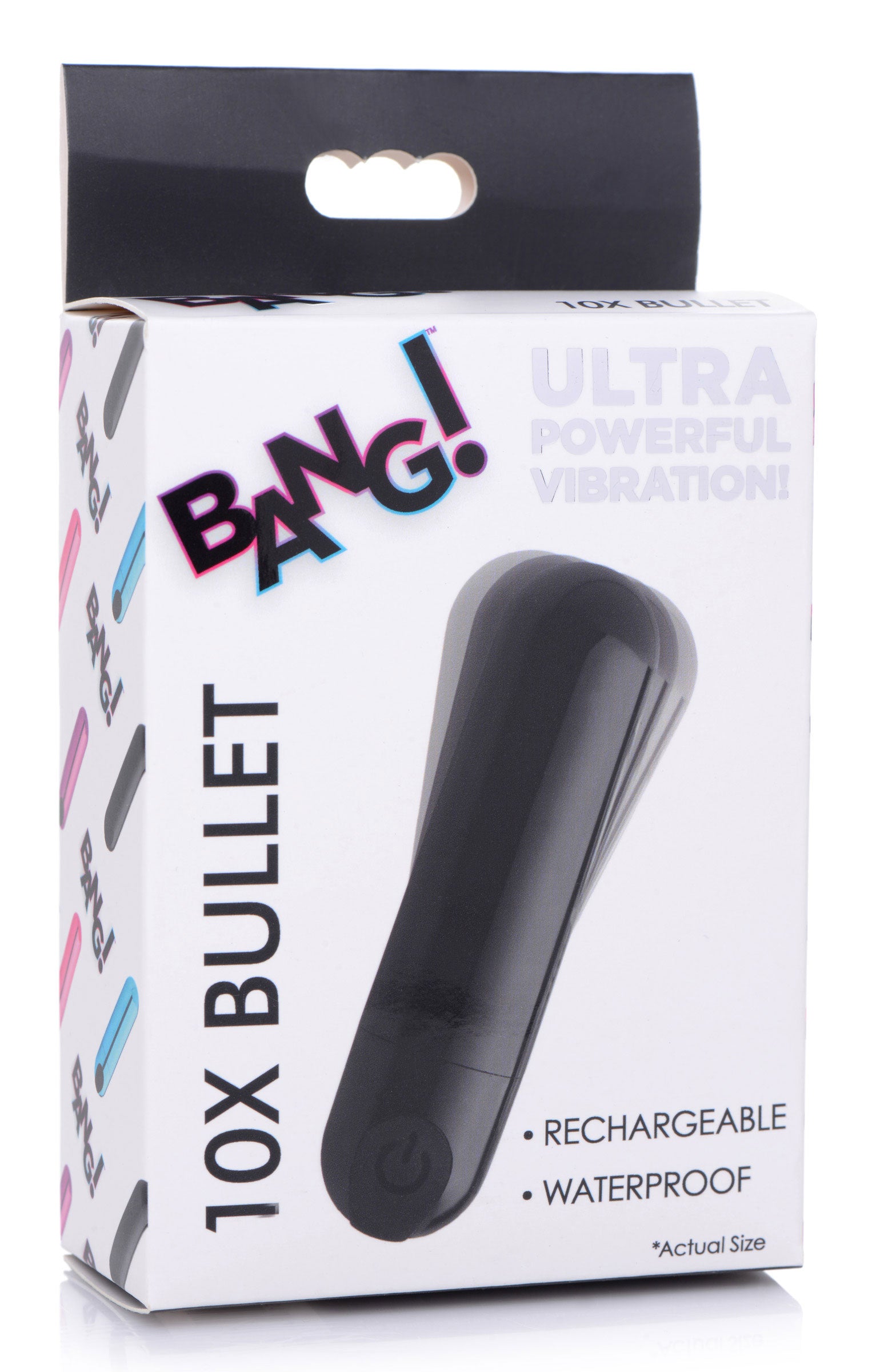 Bang 10X Rechargeable Vibrating Bullet (Black) – Compact Bullet Vibrator Black > Vibrators > Mini Vibrators