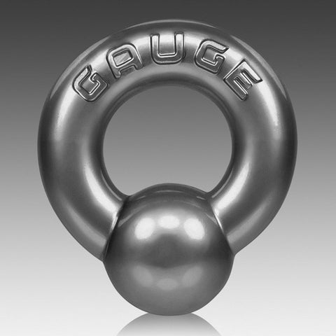 Oxballs Gauge Black Cockring Durable Steel Inspired Design Gray Cockrings