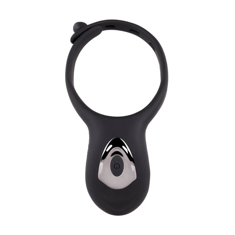 Adjustable Black Vibrating Cock Ring with Dual Motors and Remote Cock Rings Vibrating