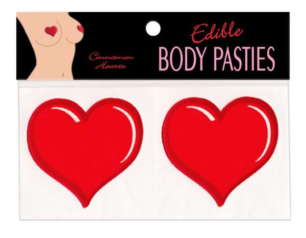 Edible Cinnamon Heart Pasties Romantic Erotic Body Candy Red Pasties