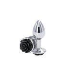 Rear Assets Rose Base Metal Butt Plug > Anal Range > Jewel Butt Plugs