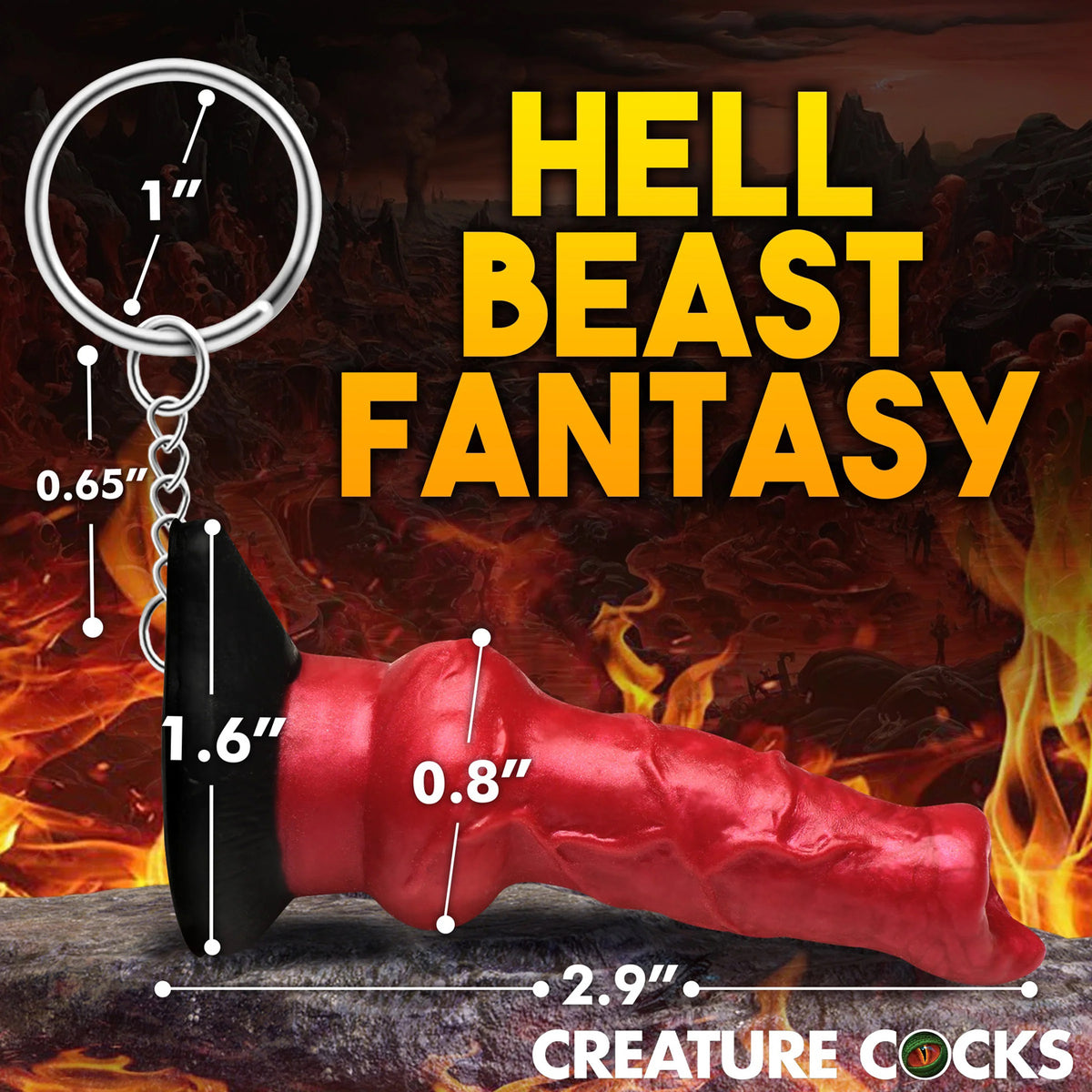 Creature Cocks Hell-Hound Keychain Novelty Fantasy Dildo Keyring > Novelties > Gag Gifts