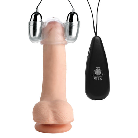 Clear Multi-Speed Vibrating Head Teaser Sleeve for Men Clear Strokers - Manual