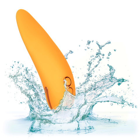 California Dreaming Hollywood Hottie Orange Mini Massager with 10 Vibration Functions and USB Rechargeable Vibrators