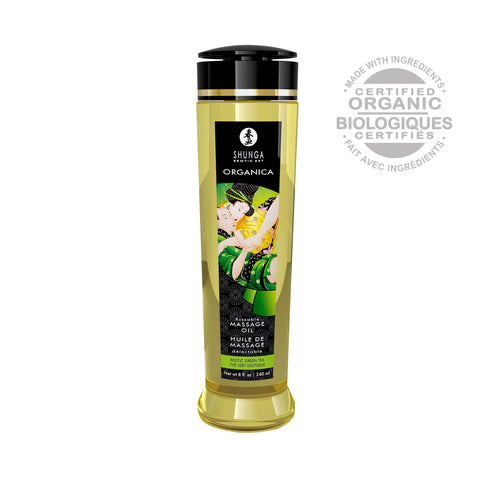 Shunga Organica Green Tea Massage Oil 8 Fl Oz Organic Massage Oil