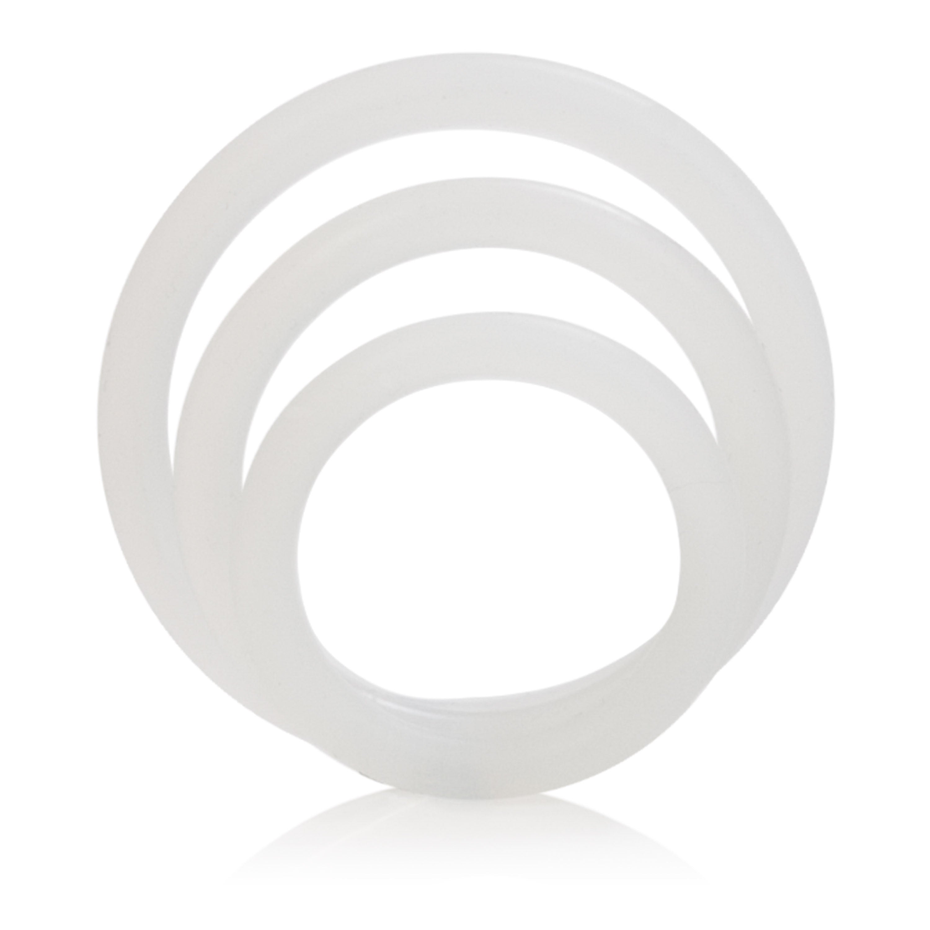 CalExotics Silicone Support Rings Set – Stretchy Comfortable Black Cock Rings > Cock Ring > Sets