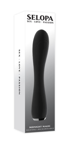 Selopa Midnight Magic Vibrator 20.2 cm Waterproof Toy Black Vibrators