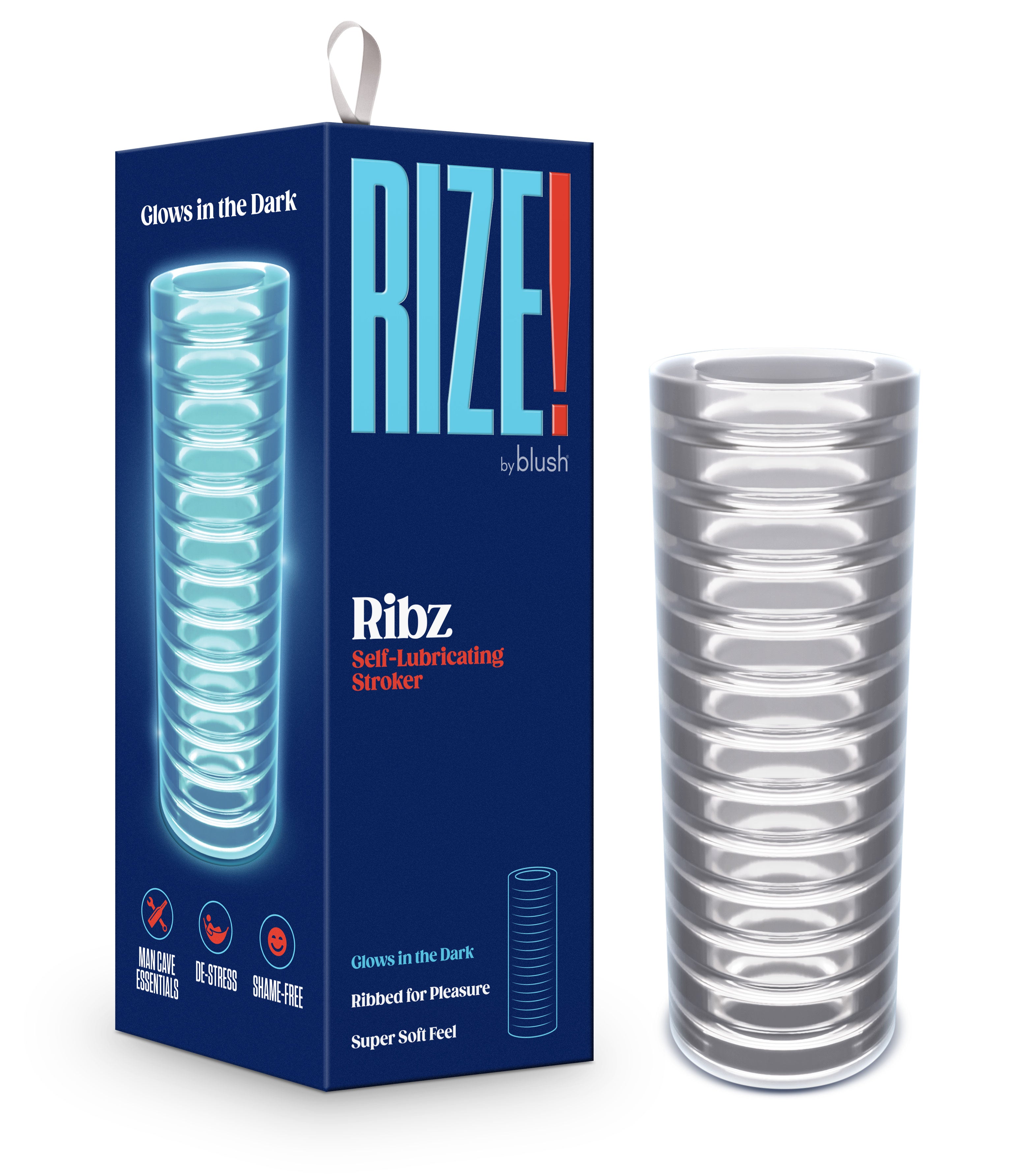 Rize Ribz Glow in the Dark Self-Lubricating Male Stroker Strokers - Manual