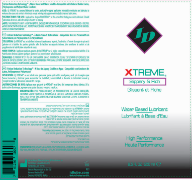 ID Xtreme Lube 250ml High Performance Intimate Lubricant for Enhanced Sensation Water Based Lube